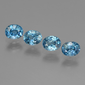 2,44 ct natürliche blauer Zirkon-Edelsteine, Oval Schliff, VS