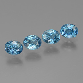 2,44 ct natürliche blauer Zirkon-Edelsteine, Oval Schliff, VS