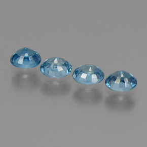 2,44 ct natürliche blauer Zirkon-Edelsteine, Oval Schliff, VS