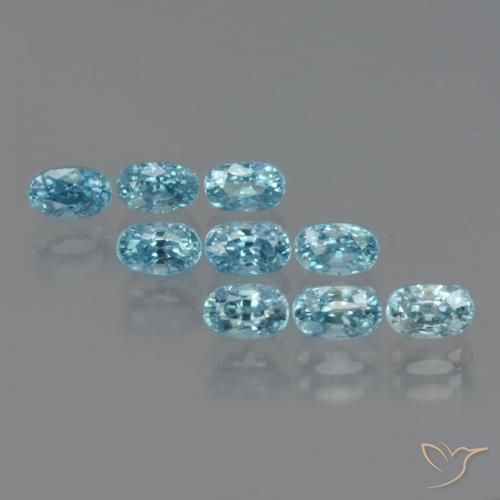 4.97 ct natürliche Mittelblau Zirkon-Edelsteine, Oval, VS