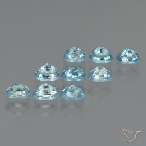 4.97 ct natürliche Mittelblau Zirkon-Edelsteine, Oval, VS