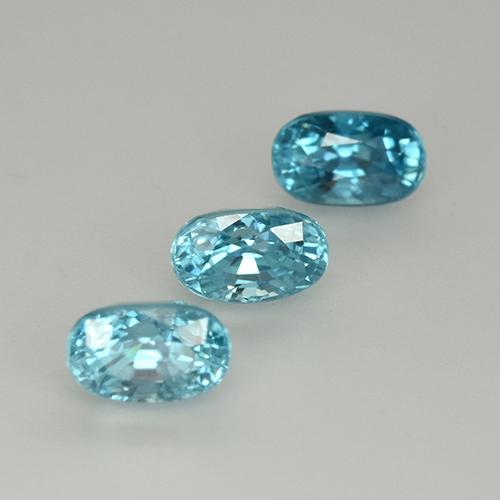 1.80 ct natürliche Blau Zirkon-Edelsteine, Oval Schliff, VS