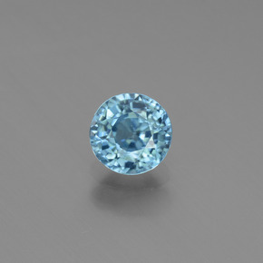 1,09 ctw natürlicher blauer Zirkon, Rundschliff, VVS
