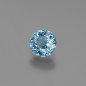 1,09 ctw natürlicher blauer Zirkon, Rundschliff, VVS