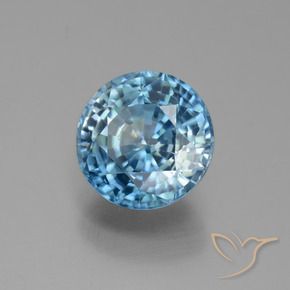 9,17 ctw natürlicher Blau Zirkon, Runden, VS