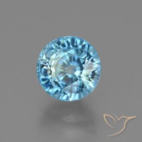 4,02 ctw natürlicher blauer Zirkon, Rundschliff, VS