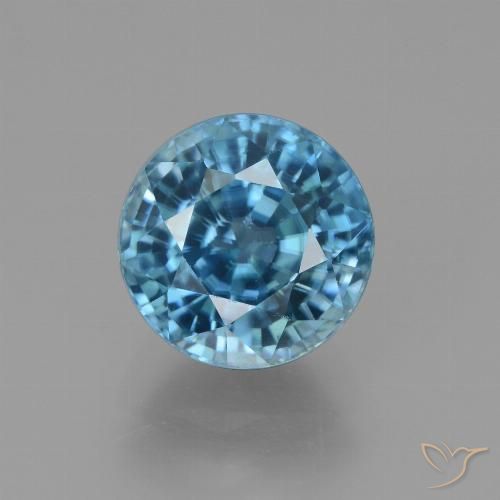 9,17 ctw natürlicher Blau Zirkon, Runden, VVS