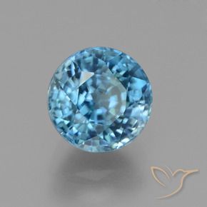 9,17 ctw natürlicher Blau Zirkon, Runden, VVS