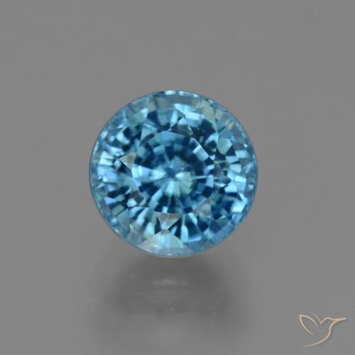 4.20ct Natürlicher Wahres Blau Zirkon, Runden, VS
