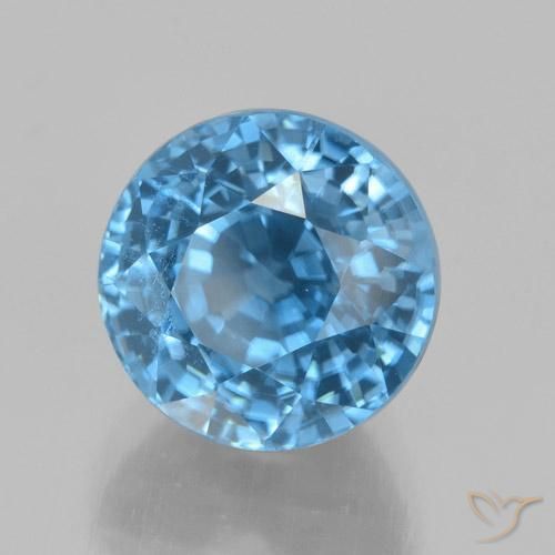 9,17 ctw natürlicher Blau Zirkon, Runden, VVS