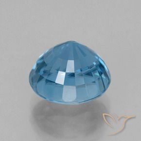 9,17 ctw natürlicher Blau Zirkon, Runden, VVS