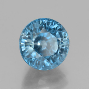 4,43 ctw natürlicher blauer Zirkon, Rundschliff, VVS