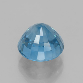 4,43 ctw natürlicher blauer Zirkon, Rundschliff, VVS