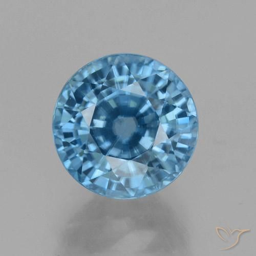 4.52ct Natürlicher Himmerlblau Zirkon, Runden, VVS