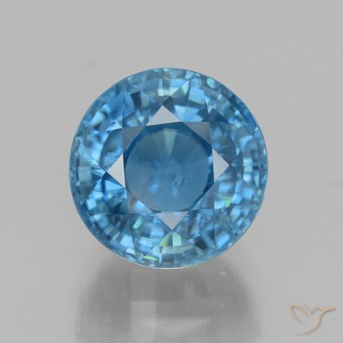 4.72ct Natürlicher Blau Zirkon, Runden, VVS-VS