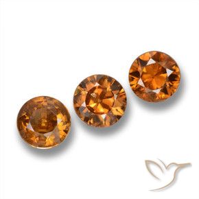 1.76 ct natürliche Rostorange Zirkon-Edelsteine, Runden, VS