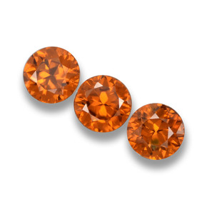 1.73 ct natürliche Orange Zirkon-Edelsteine, Rund Schliff, VVS-VS
