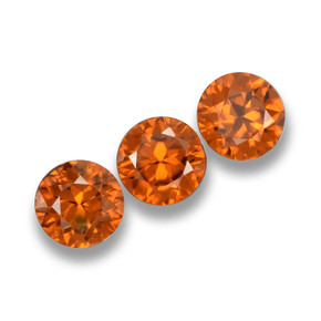 1.73 ct natürliche Orange Zirkon-Edelsteine, Rund Schliff, VVS-VS