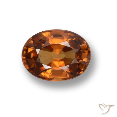 2.05ct Natürlicher Tiefes bräunliches Orange Zirkon, Oval, VVS-VS