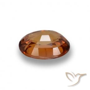 9,17 ctw natürlicher Tiefes bräunliches Orange Zirkon, Oval, VVS-VS