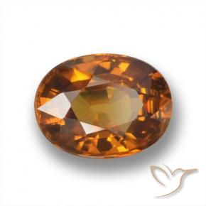 9,17 ctw natürlicher Orangenbraun Zirkon, Oval, VVS