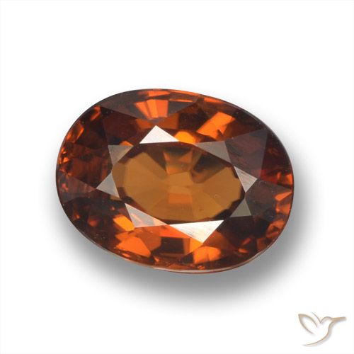 2.04ct Natürlicher Orangenbraun Zirkon, Oval, VVS