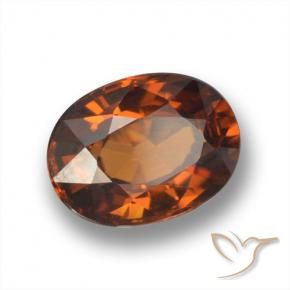 9,17 ctw natürlicher Orangenbraun Zirkon, Oval, VVS
