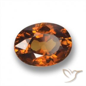 9,17 ctw natürlicher Amber Orange Zirkon, Oval, VVS