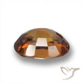 9,17 ctw natürlicher Mitteldunkles Orange Zirkon, Oval, VVS