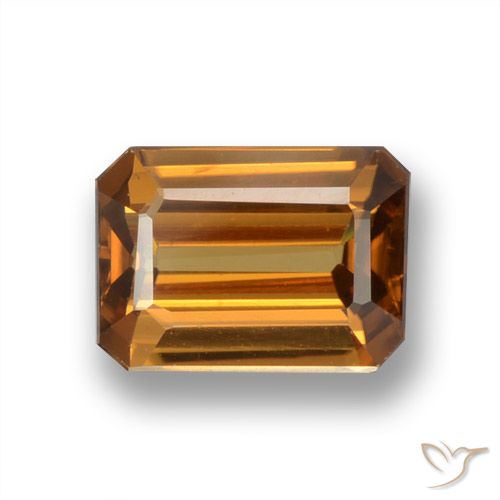 1.83ct Natürlicher Mittelorange Zirkon, Smaragdschliff, VVS