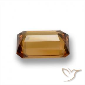 9,17 ctw natürlicher Mittelorange Zirkon, Oktagonschliff, VVS
