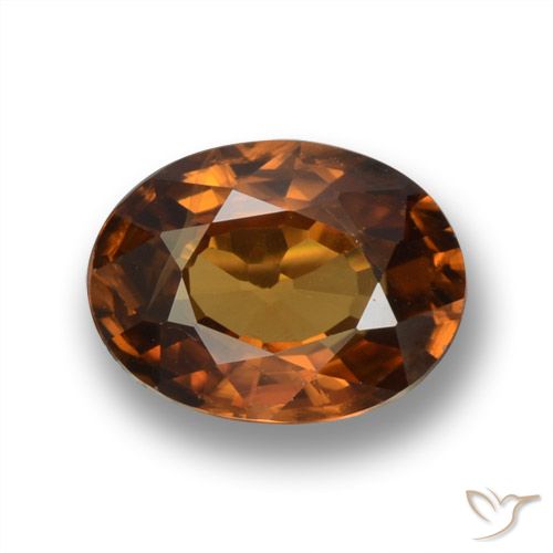 1.66ct Natürlicher Erde Orange Zirkon, Oval, VVS-VS