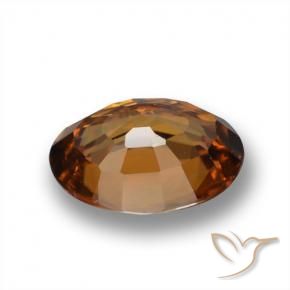 9,17 ctw natürlicher Erde Orange Zirkon, Oval, VVS-VS