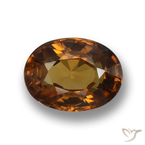 1.87ct Natürlicher Erde Orange Zirkon, Oval, VVS-VS
