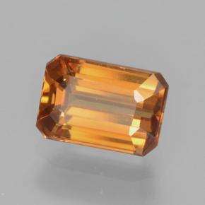 1,05 ctw natürlicher orangefarbener Zirkon, Smaragdschliff, VVS