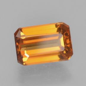 1,66 ctw natürlicher orangefarbener Zirkon, Smaragdschliff, VVS