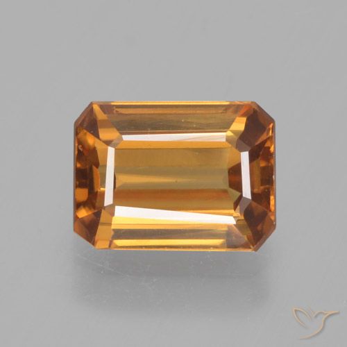 1.56ct Natürlicher orange-braun Zirkon, Smaragdschliff, VVS
