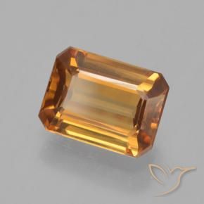 9,17 ctw natürlicher orange-braun Zirkon, Oktagonschliff, VVS