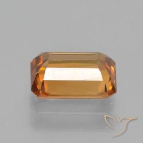 9,17 ctw natürlicher orange-braun Zirkon, Oktagonschliff, VVS