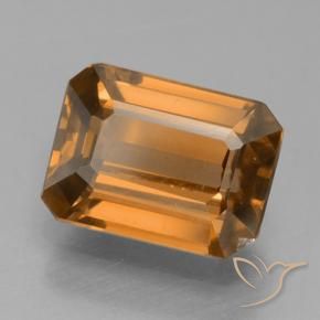 9,17 ctw natürlicher Mittelorange Zirkon, Oktagonschliff, VS-SI