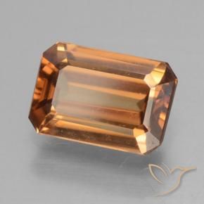 9,17 ctw natürlicher Mittelorange Zirkon, Oktagonschliff, VVS