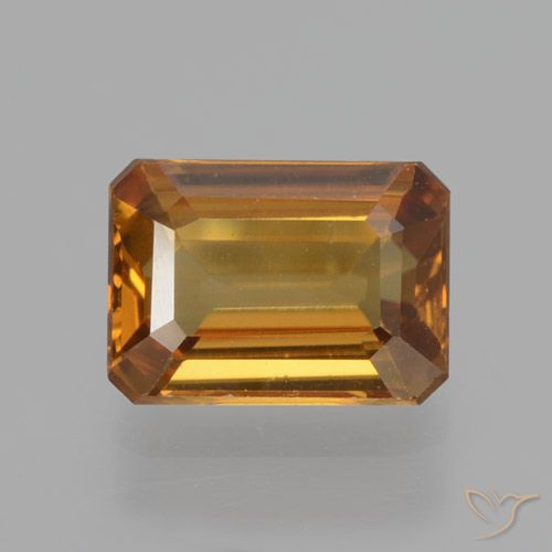1.38ct Natürlicher orange-braun Zirkon, Smaragdschliff, VVS