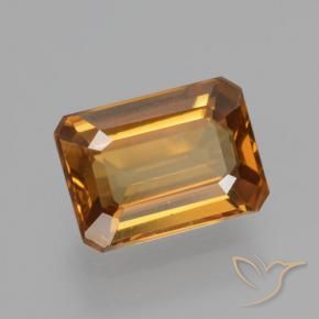 9,17 ctw natürlicher orange-braun Zirkon, Oktagonschliff, VVS