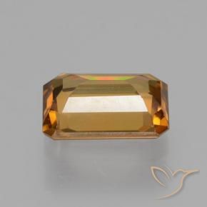 9,17 ctw natürlicher orange-braun Zirkon, Oktagonschliff, VVS