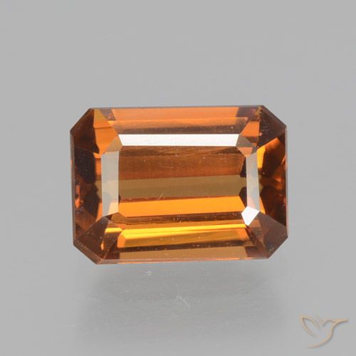 1.64ct Natürlicher Erde Orange Zirkon, Smaragdschliff, VVS-VS