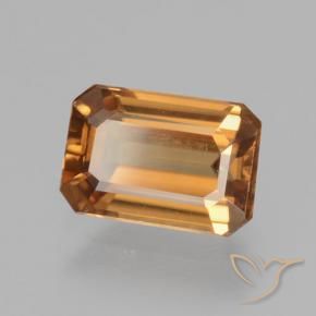 9,17 ctw natürlicher orange-braun Zirkon, Oktagonschliff, VVS