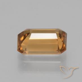 9,17 ctw natürlicher orange-braun Zirkon, Oktagonschliff, VVS