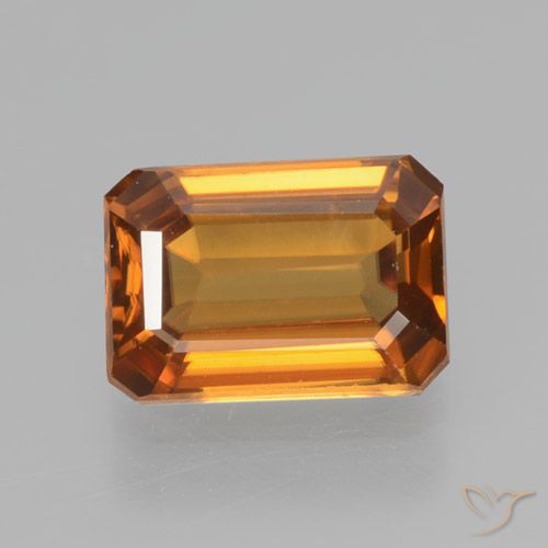 1.41ct Natürlicher Erde Orange Zirkon, Smaragdschliff, VVS
