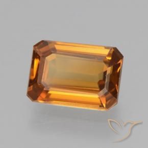 9,17 ctw natürlicher Erde Orange Zirkon, Oktagonschliff, VVS
