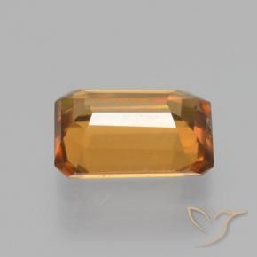 9,17 ctw natürlicher Erde Orange Zirkon, Oktagonschliff, VVS